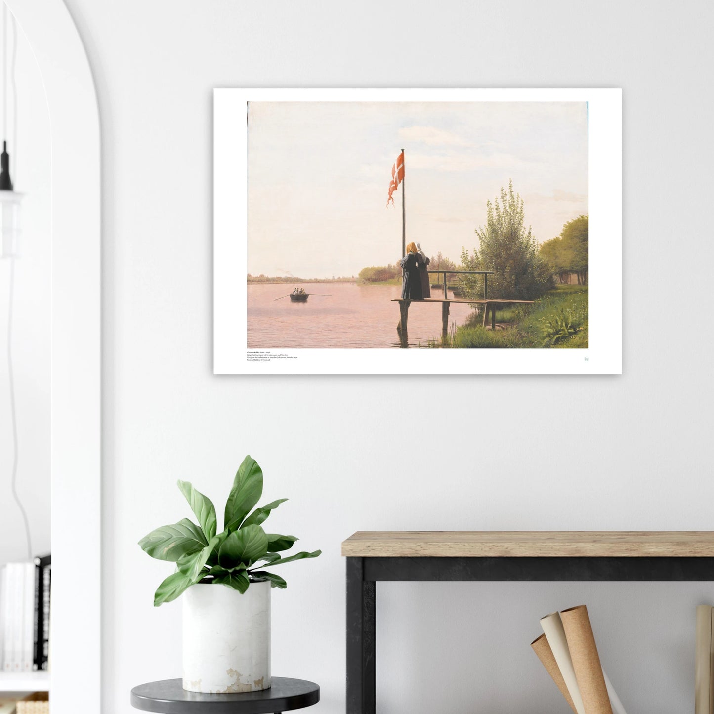 Christen Købke, ‘View from the Lakes, Copenhagen’ (1838) — Danish Golden Age cityscape poster with soft light and calm neutrals on wall 100x70 40x28