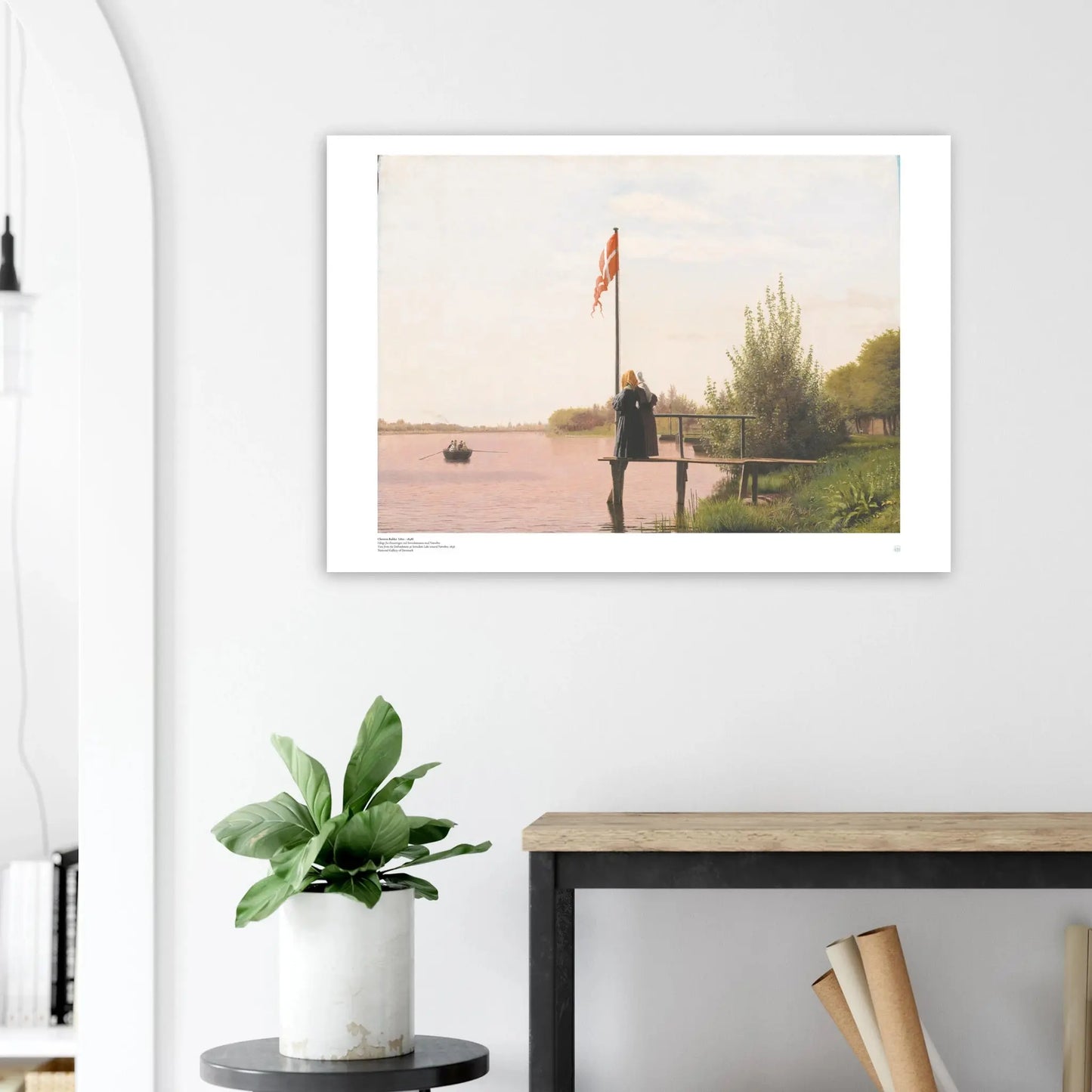 Christen Købke, ‘View from the Lakes, Copenhagen’ (1838) — Danish Golden Age cityscape poster with soft light and calm neutrals on wall 100x70 40x28
