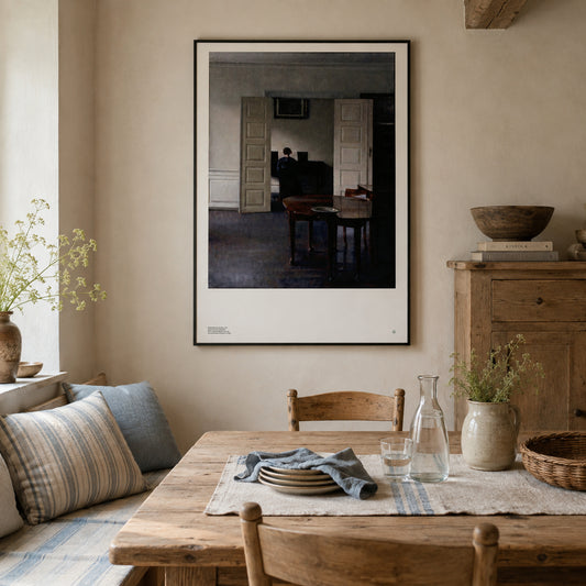 Danish interior art print by Vilhelm Hammershøi