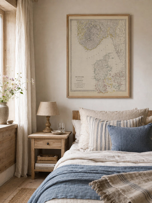 Denmark and Part of Norway (1833) | Historic Scandinavian Map Print
