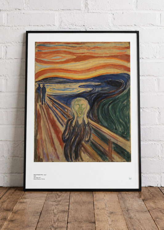 Edvard Munch – Skrik (1910, Malt versjon) | Norsk kunsttrykk (Plakat)