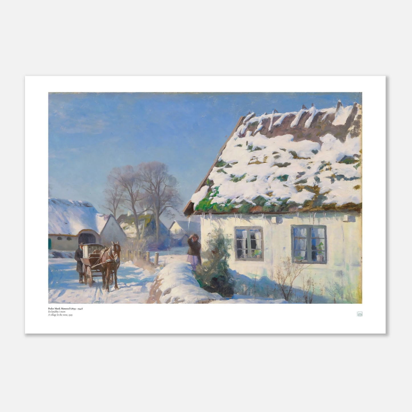 Peder Mørk Mønsted, ‘A Village in the Snow’