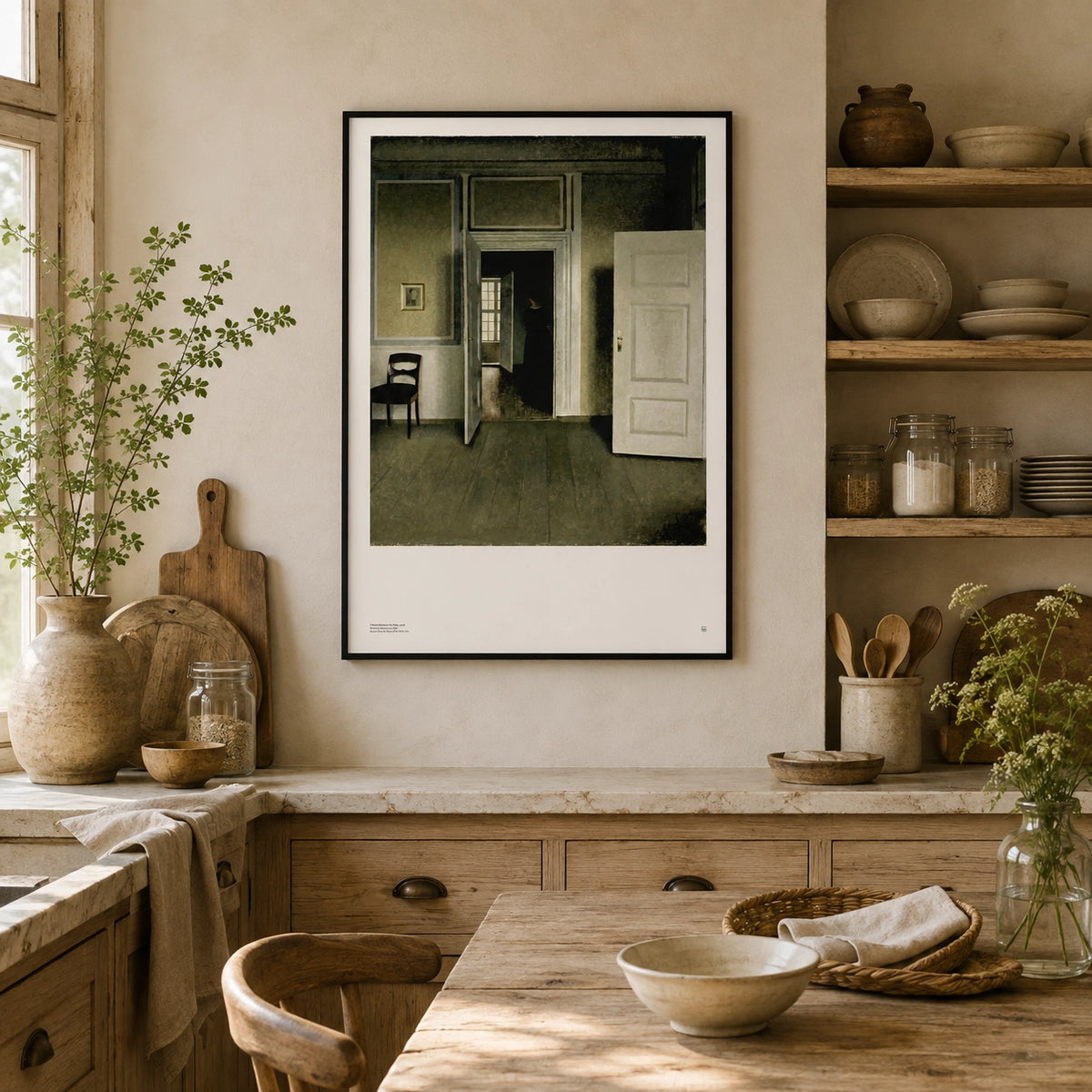 Vilhelm Hammershøi — Interior from the Home of the Artist | Danish Art Print Poster