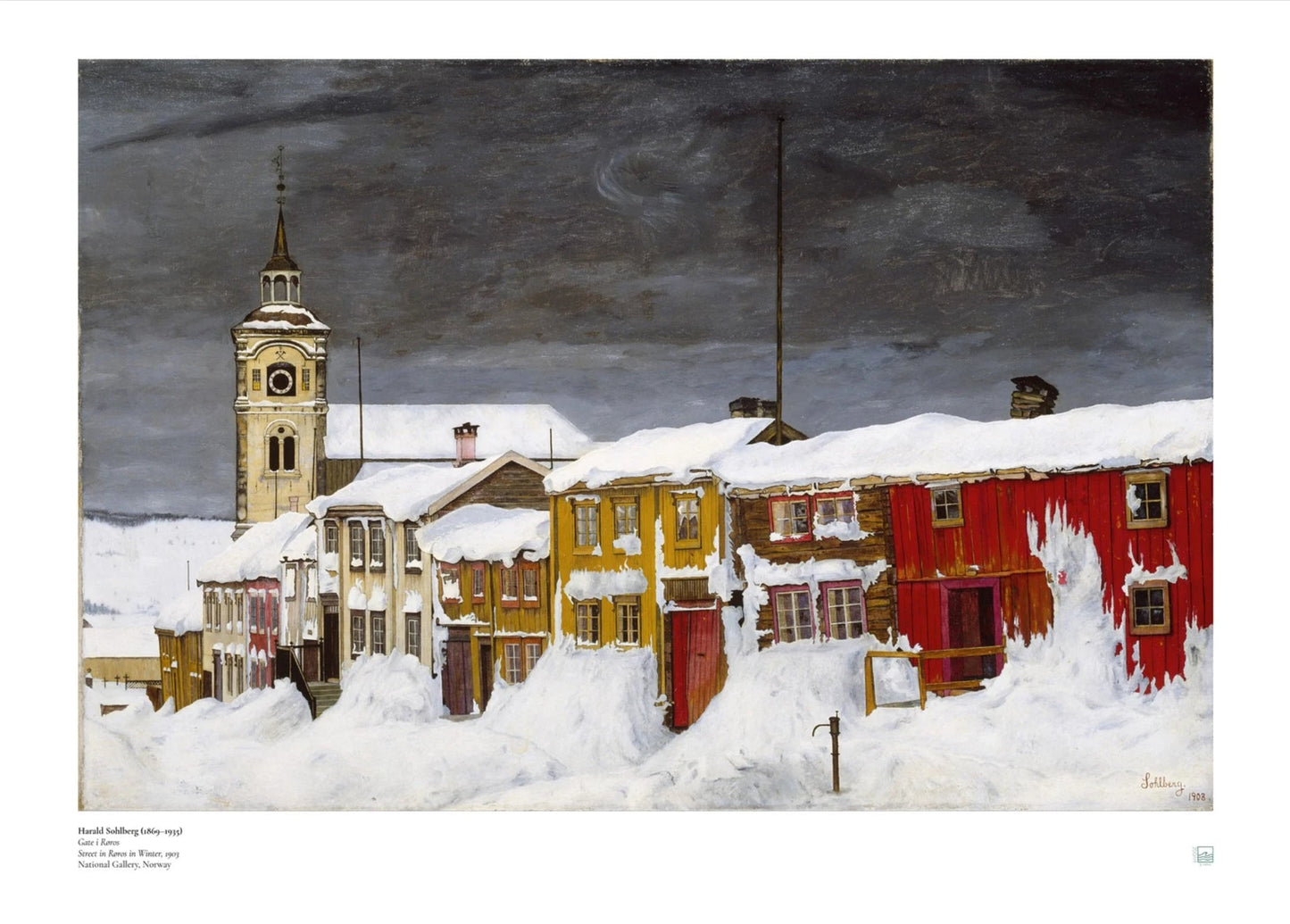 Sohlberg, Harald: Street in Røros in Winter