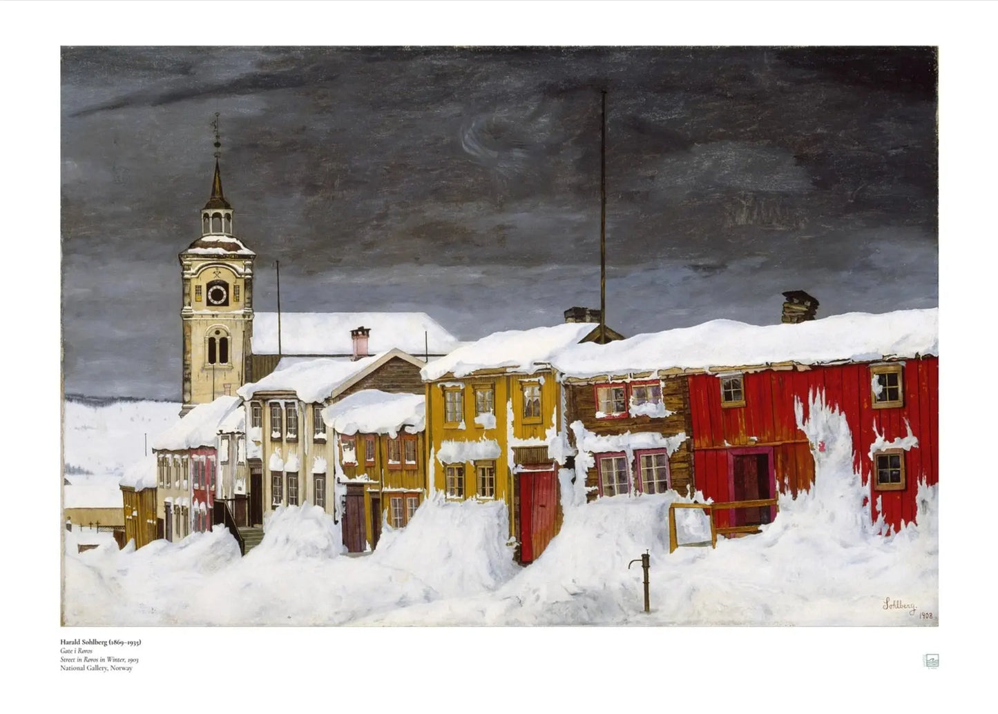 Sohlberg, Harald: Street in Røros in Winter