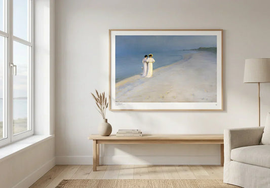 Michael Ancher: A Stroll On the Beach - Danish art print Scandinavia