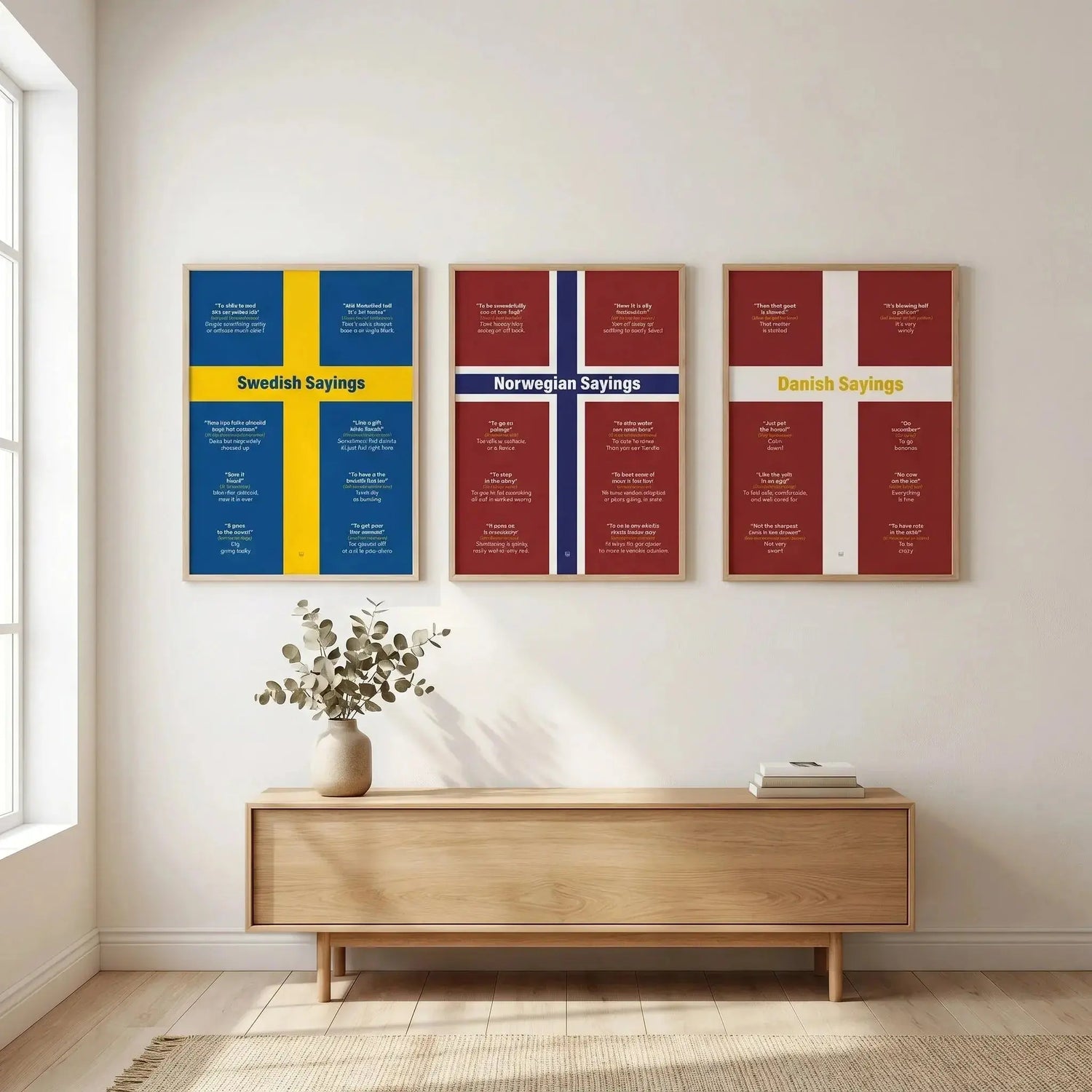 Scandinavian Sayings Posters Hygge By Scandinavia