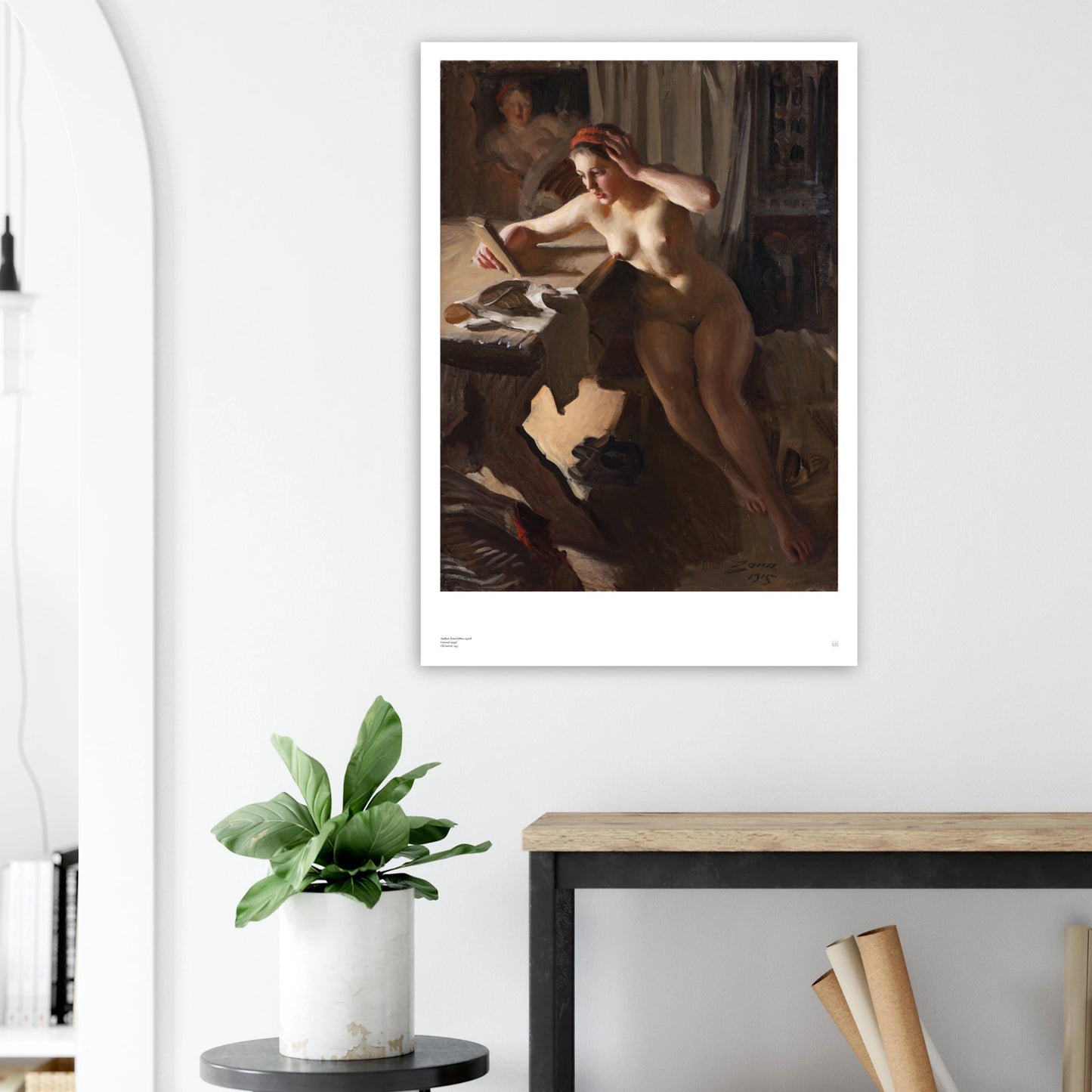 Anders Zorn: Gammal Spegel Swedish Art Print