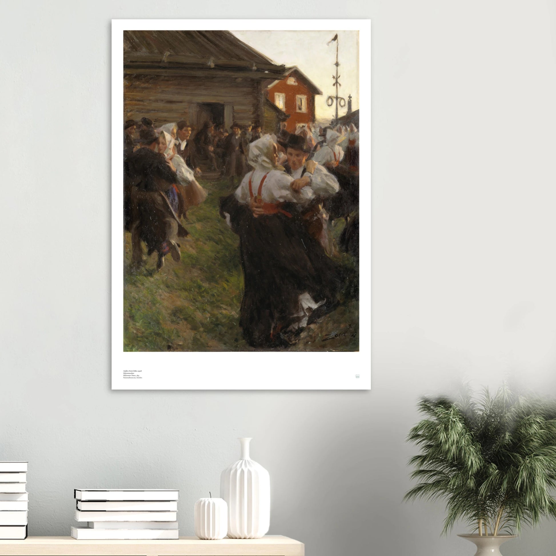 Anders Zorn's iconic Midsommardans (Midsummer Dance, 1897) Nordic Art Print on Wall