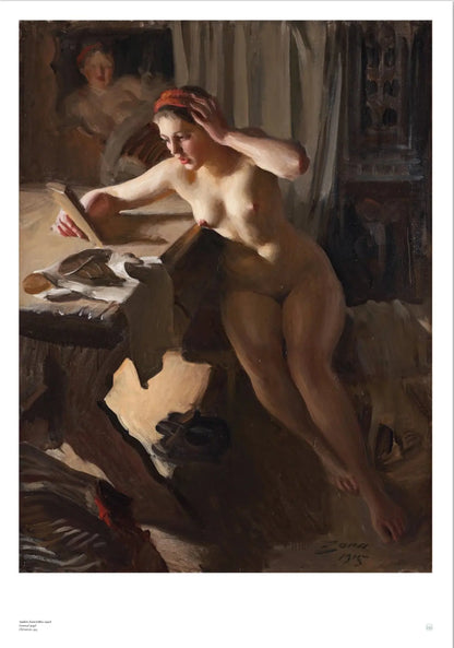 Anders Zorn: Gammal Spegel Swedish Art Print