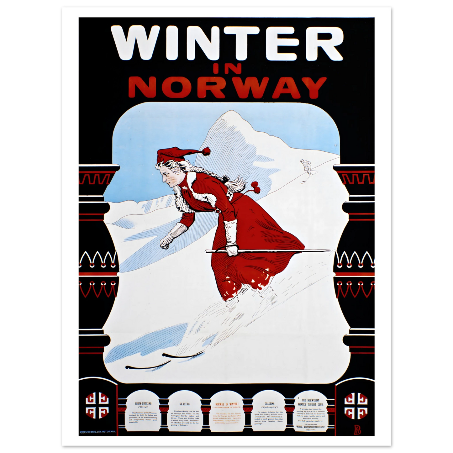 Andreas Bloch Norway ski poster