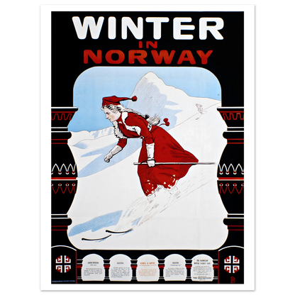 Andreas Bloch Norway ski poster