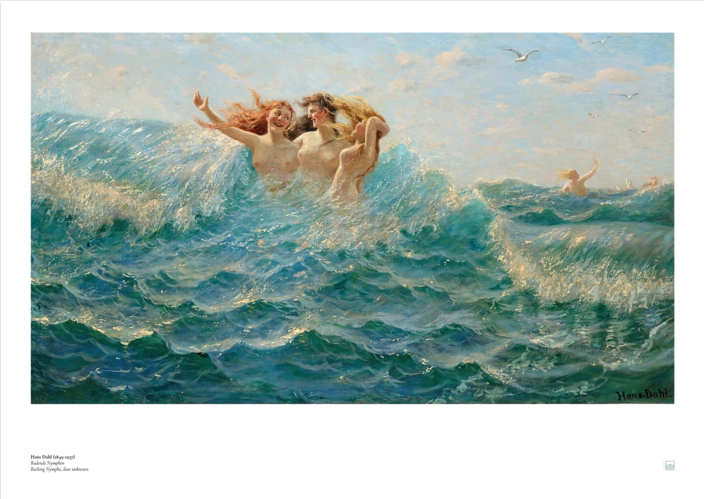 Dahl, Hans: Bathing Nymphs - Badende Nymphen | Norwegian art print