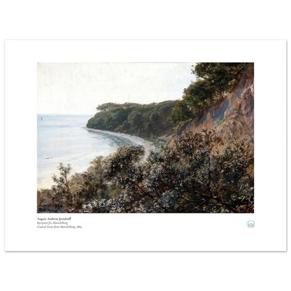 Danish art print with calm coast and Nordic light