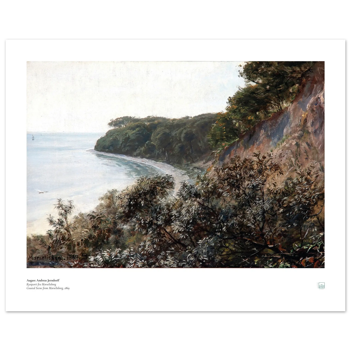 Danish coastal landscape poster by August Andreas Jerndorff