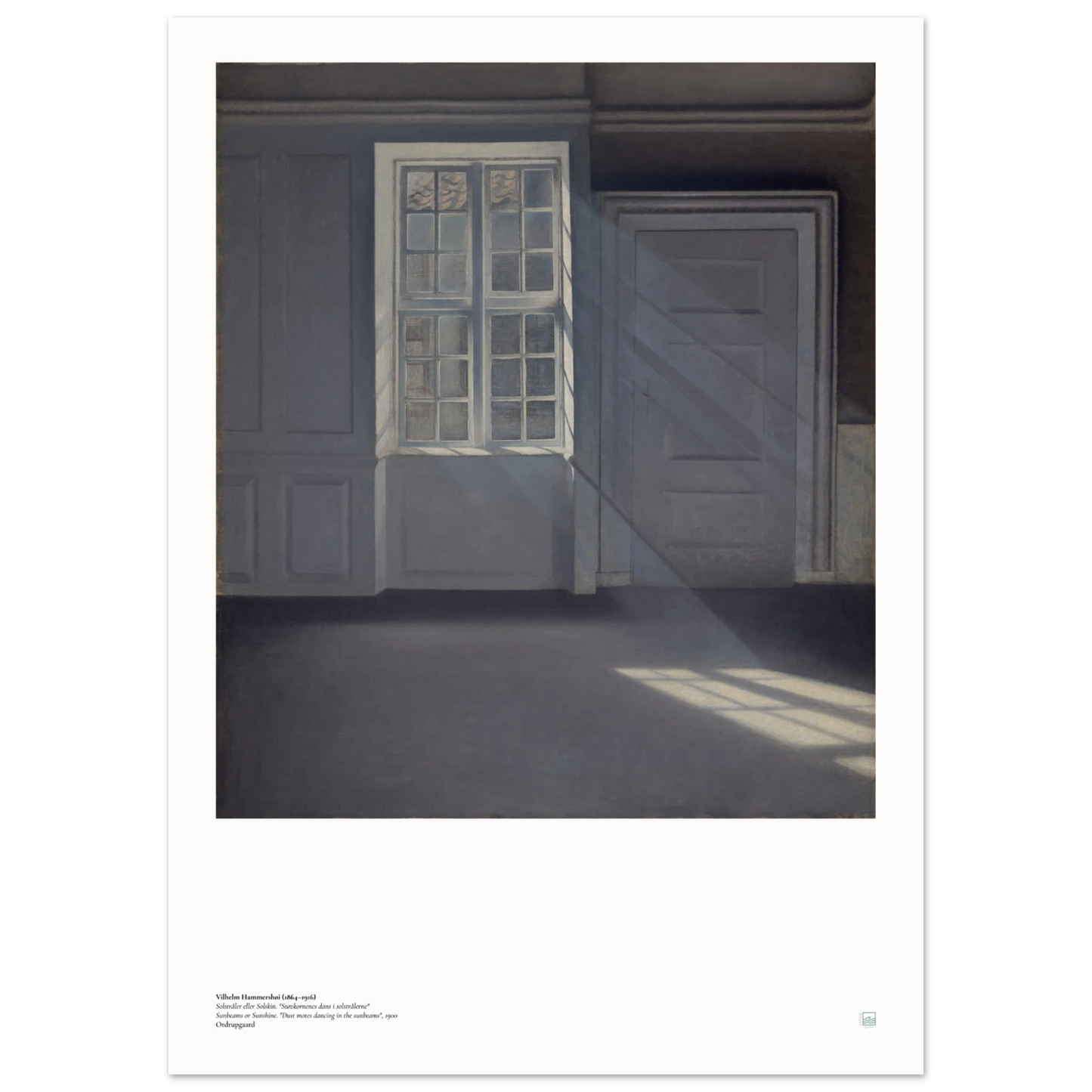 Danish interior art print by Vilhelm Hammershøi