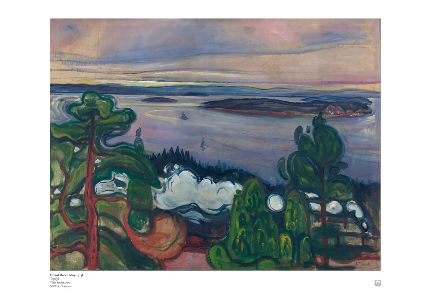 Munch, Edvard: Train Smoke art print poster