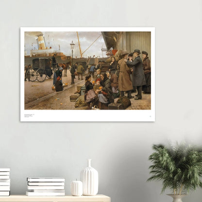 Edvard Petersen - Emigrants at Larsens Plads, Danish art print