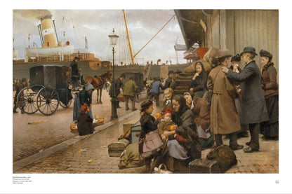 Edvard Petersen - Emigrants at Larsens Plads, Danish art print