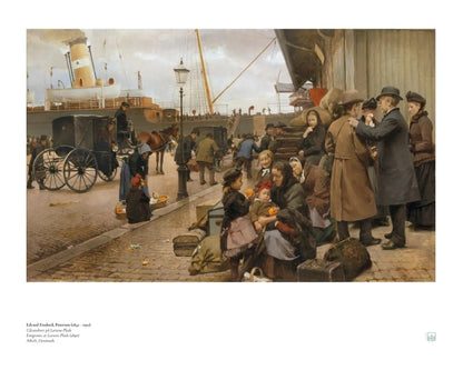 Edvard Petersen - Emigrants at Larsens Plads, Danish art print