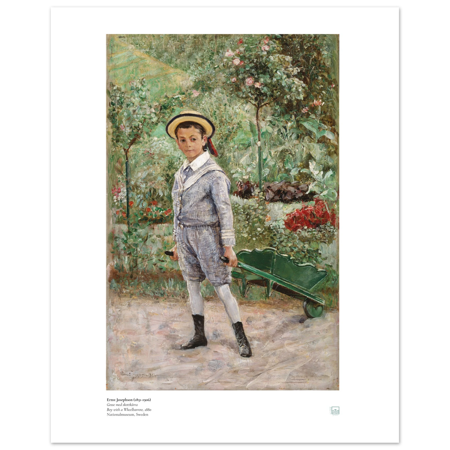 Ernst Josephson's iconic artwork, 'Boy with a Wheelbarrow'.