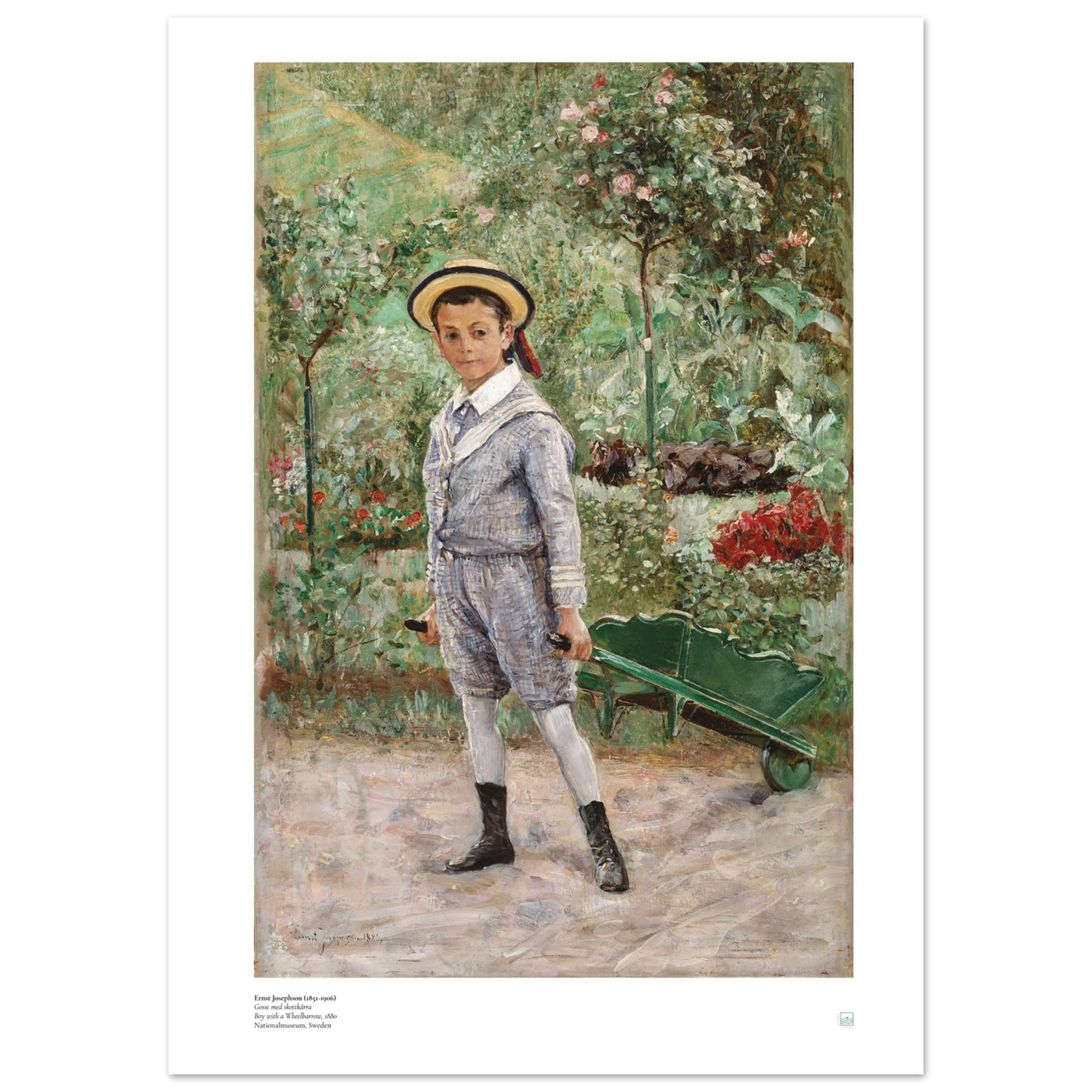 Ernst Josephson's iconic artwork, 'Boy with a Wheelbarrow'.