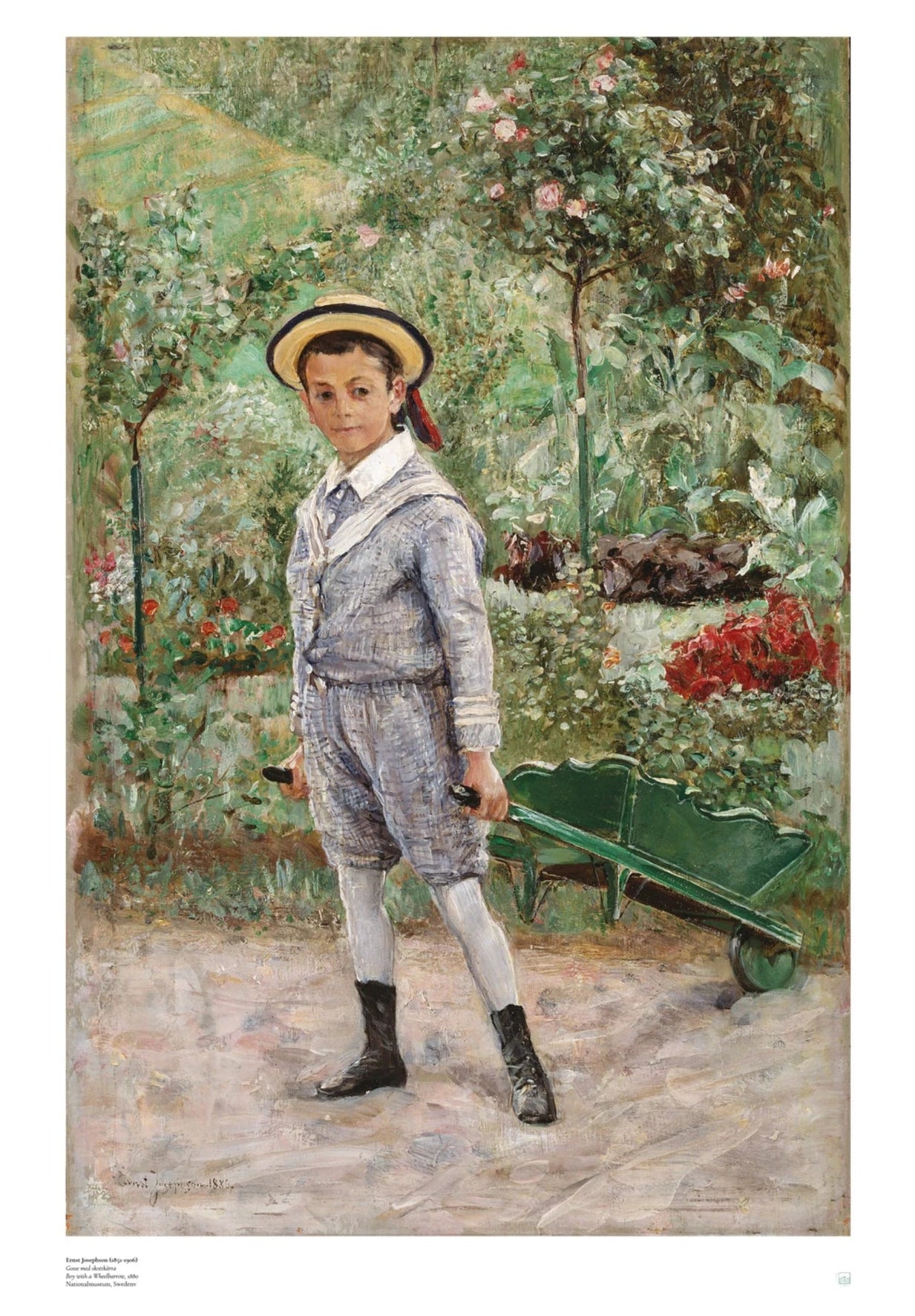 Ernst Josephson's iconic artwork, 'Boy with a Wheelbarrow'.