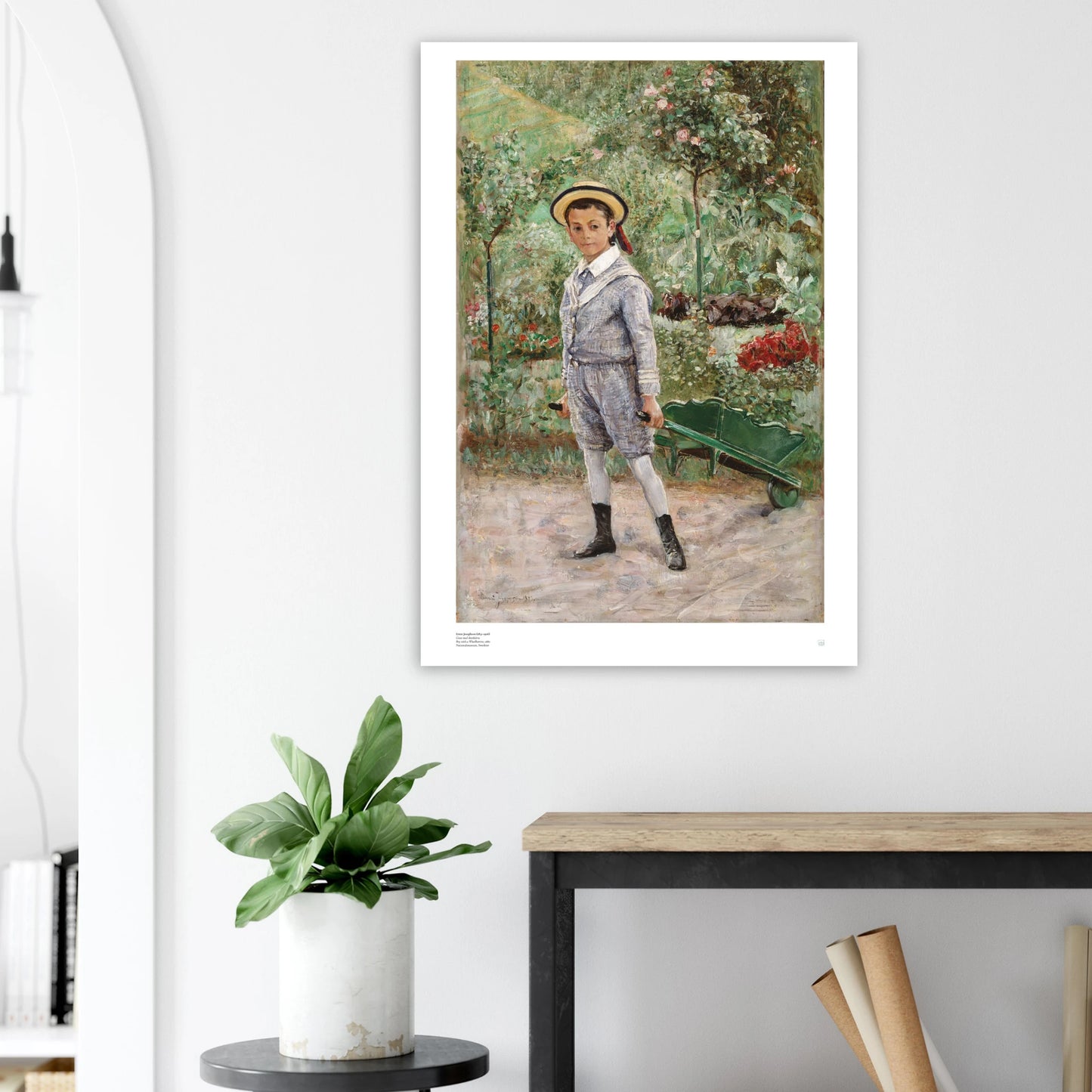 Ernst Josephson's iconic artwork, 'Boy with a Wheelbarrow'.
