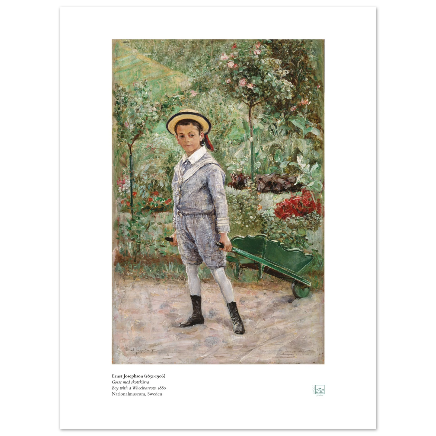 Ernst Josephson's iconic artwork, 'Boy with a Wheelbarrow'.