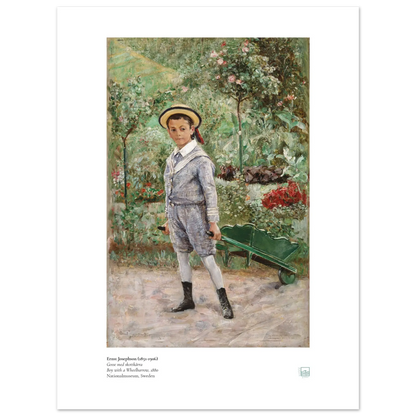 Ernst Josephson's iconic artwork, 'Boy with a Wheelbarrow'.