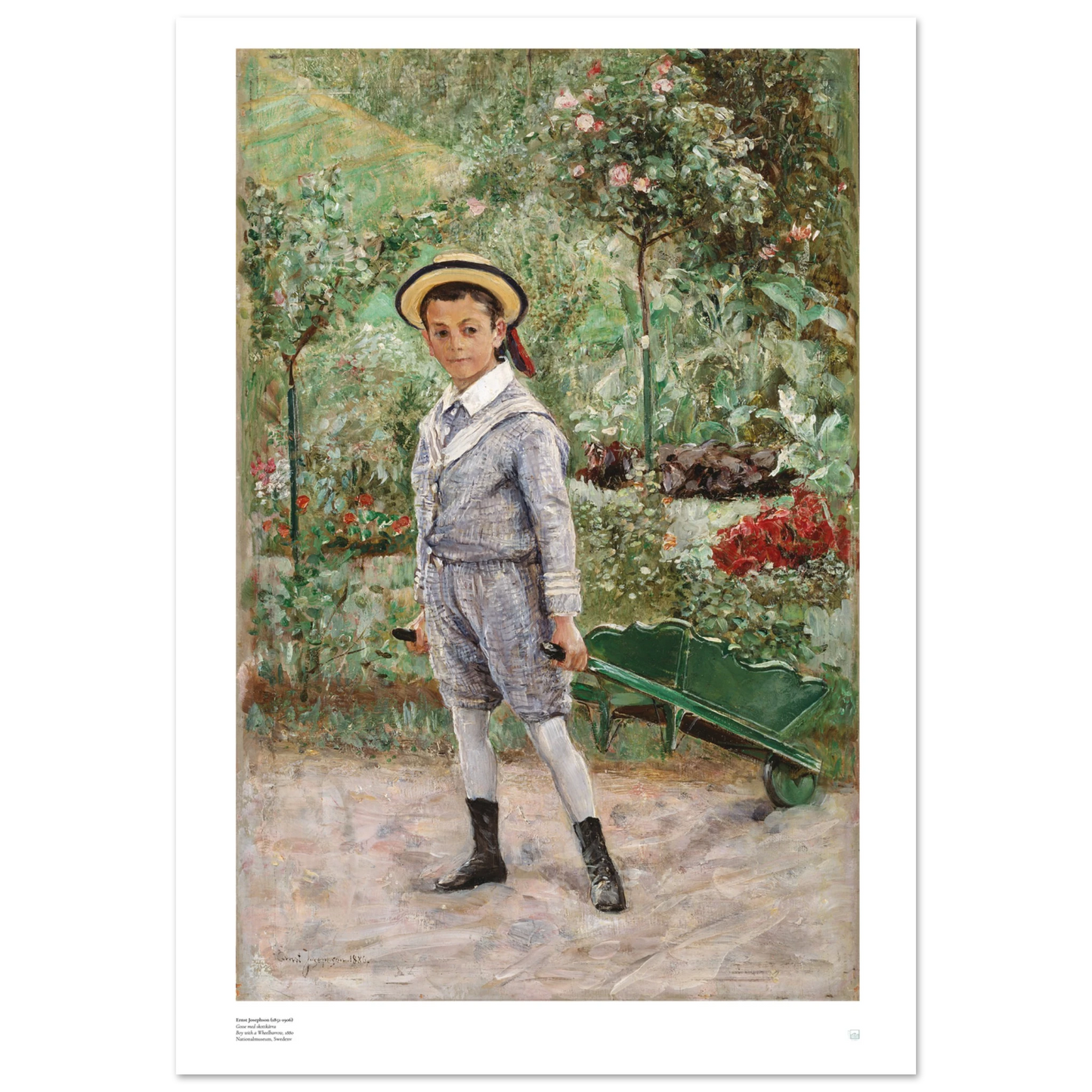 Ernst Josephson's iconic artwork, 'Boy with a Wheelbarrow'.