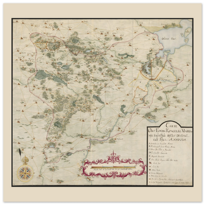 Fyn map print from 1718