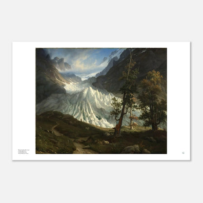 Grindelwaldgletscheren by Thomas Fearnley Norwegian mountain art print in 60 x 90 cm