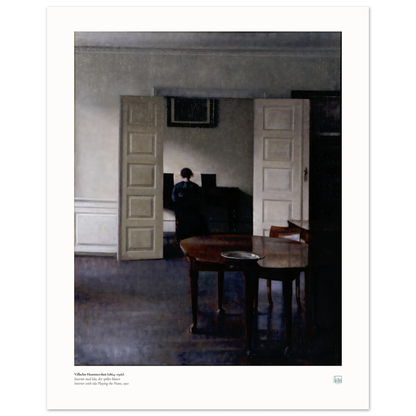 Hammershøi piano poster on wall