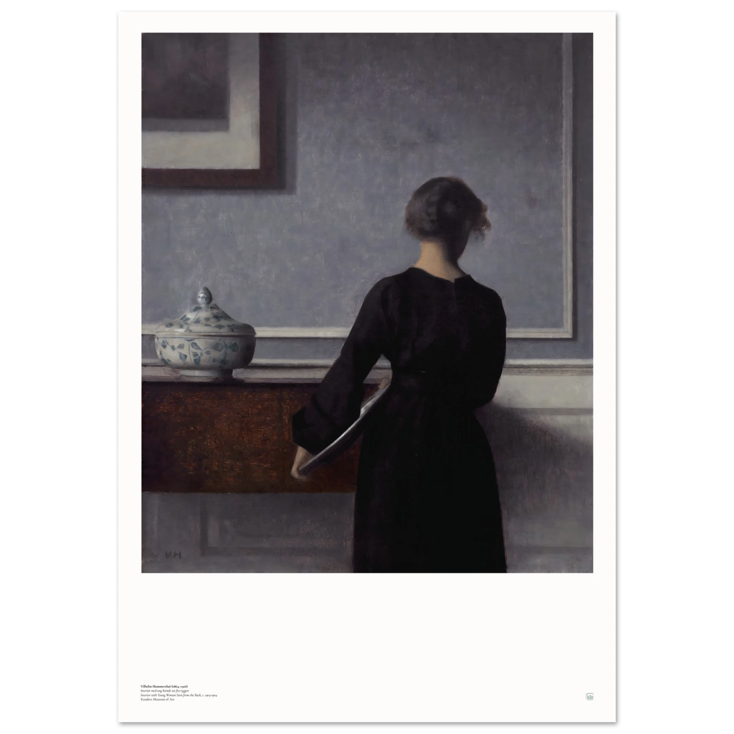 Hammershøi woman from behind poster