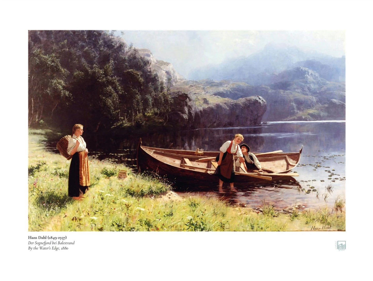 Hans Dahl - By the Water’s Edge Norwegian Scandinavian Nordic Art Print