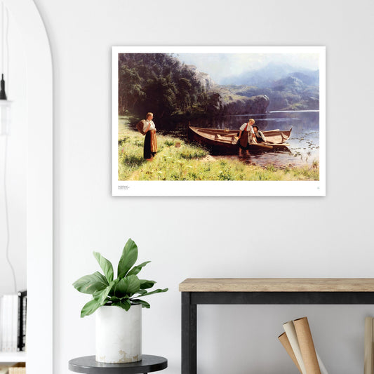 Hans Dahl - By the Water’s Edge Norwegian Scandinavian Nordic Art Print