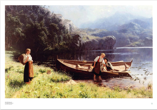 Hans Dahl - By the Water’s Edge Norwegian Scandinavian Nordic Art Print