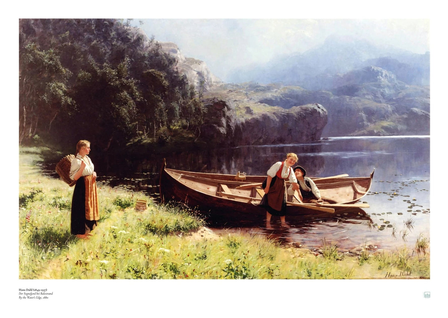 Hans Dahl - By the Water’s Edge Norwegian Scandinavian Nordic Art Print