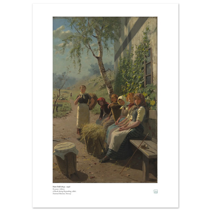 Hans Dahl: A Break in the Haymaking - En Pause i Slåtten norwegian scandinavian art print