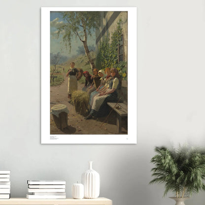 Hans Dahl: A Break in the Haymaking - En Pause i Slåtten norwegian scandinavian art print
