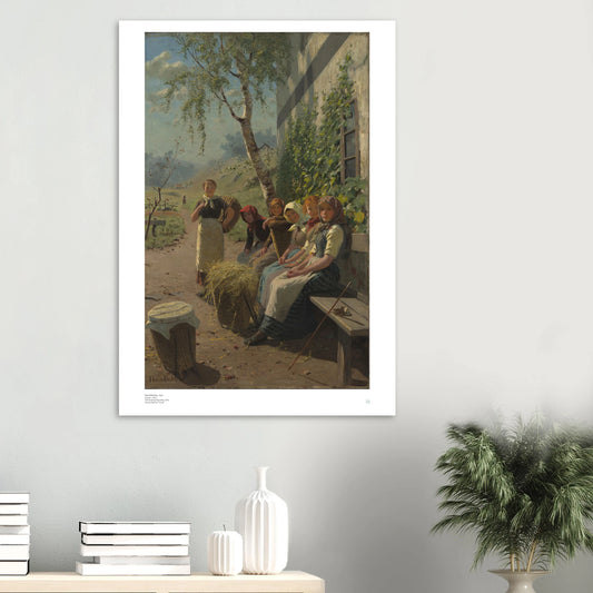 Hans Dahl: A Break in the Haymaking - En Pause i Slåtten norwegian scandinavian art print
