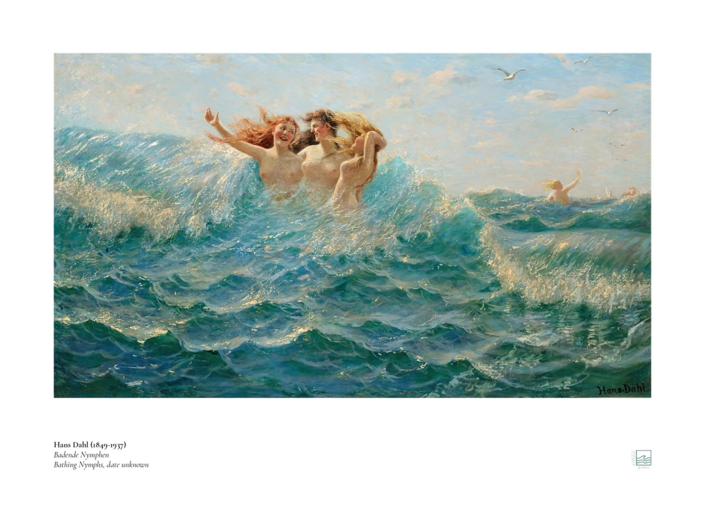 Dahl, Hans: Bathing Nymphs - Badende Nymphen | Norwegian art print