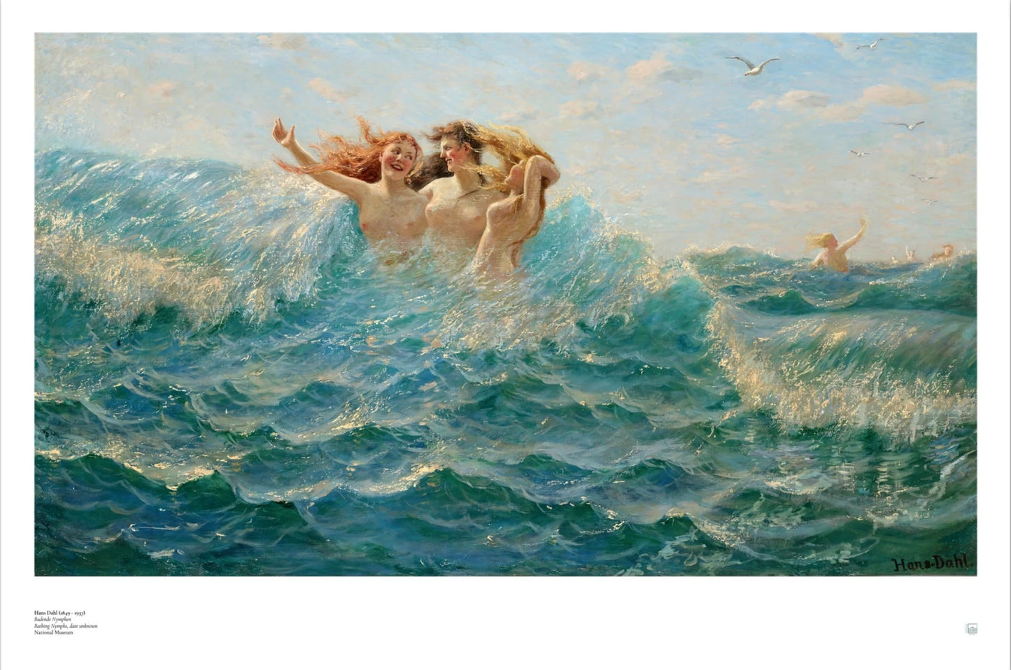Dahl, Hans: Bathing Nymphs - Badende Nymphen | Norwegian art print