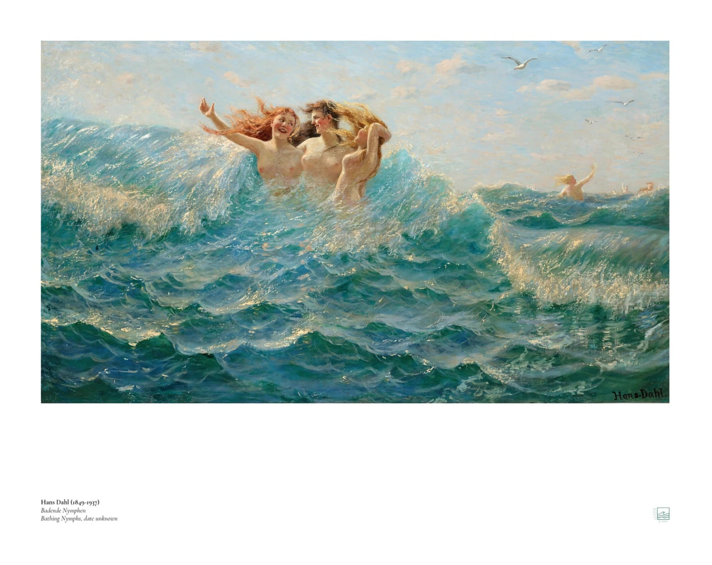 Dahl, Hans: Bathing Nymphs - Badende Nymphen | Norwegian art print
