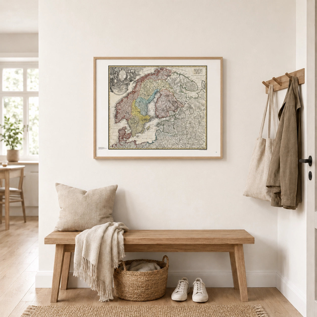 Homann – Map of Scandinavia, Norway, Sweden, Denmark, Finland and the Baltics, 1730 | Historical Map Print