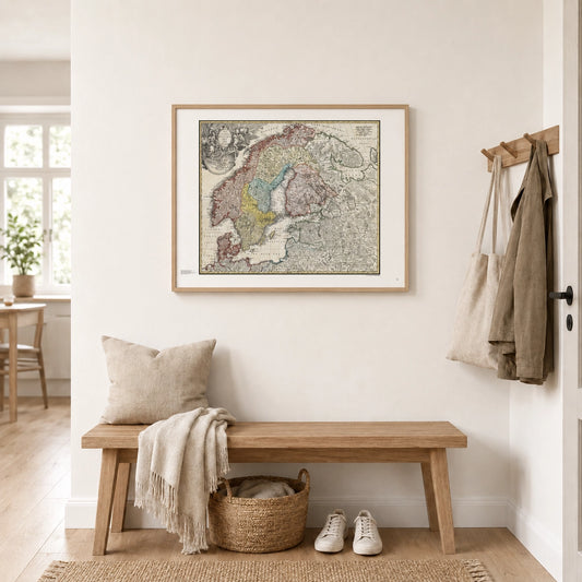 Homann – Kart over Skandinavia, Norge, Sverige, Danmark, Finland og Baltikum, 1730 | Historisk karttrykk