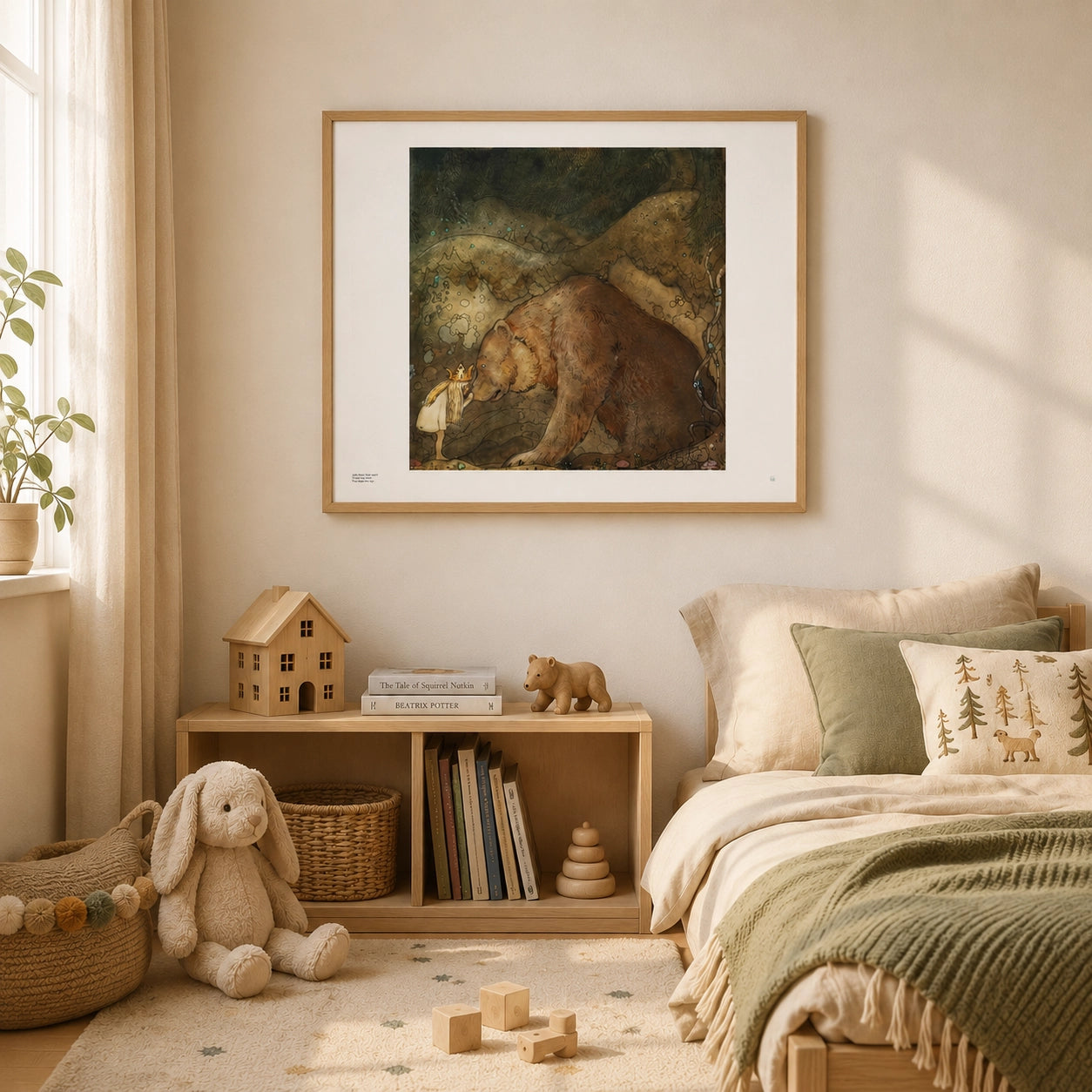 John Bauer — Stakkels lille Basse! (1912) | Svensk Eventyr Kunst Print Plakat