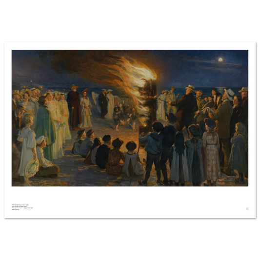 P.S. Krøyer - Midsummer at Skagen Beach
