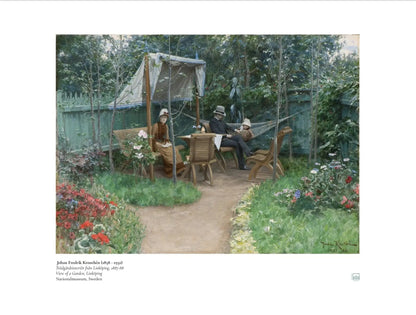 Krouthén, Johan Fredrik: Trädgårdsinteriör från Linköping - Swedish Art Print (Poster)
